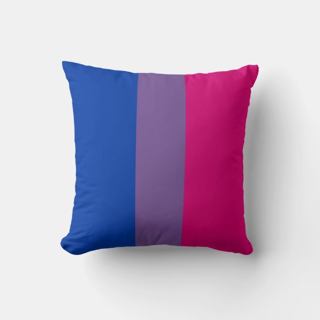 BISEXUAL PRIDE STRIPED VERTICAL - 2014 PRIDE.png Cushion (Front)