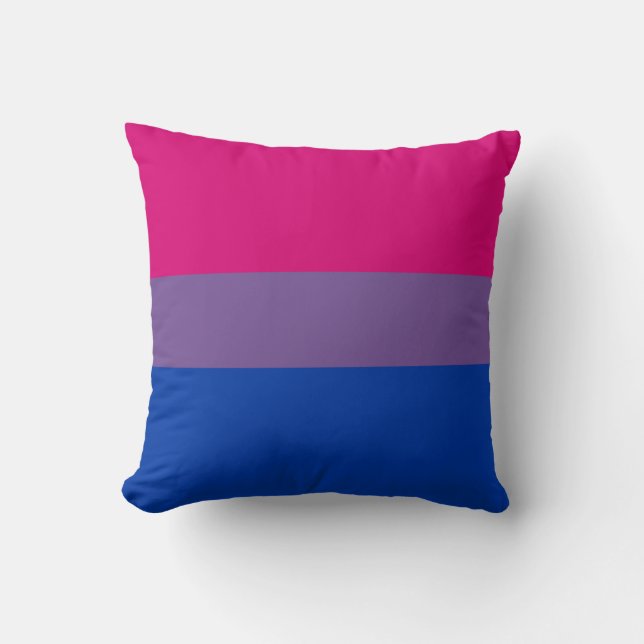 BISEXUAL PRIDE STRIPES DESIGN CUSHION (Front)