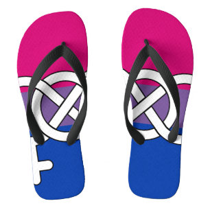 Bisexual Pride Symbol Flag Jandals