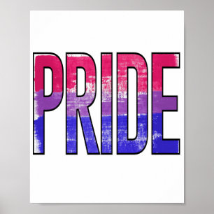 Bisexual Pride Word Poster