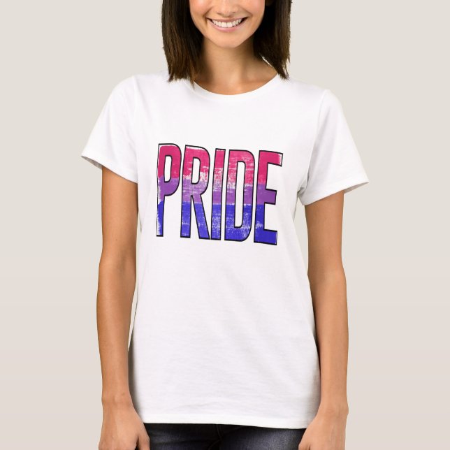 Bisexual Pride Word T-Shirt (Front)