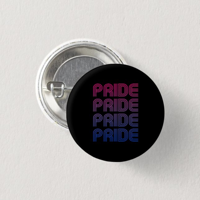 Bisexual Retro Pride 3 Cm Round Badge (Front & Back)
