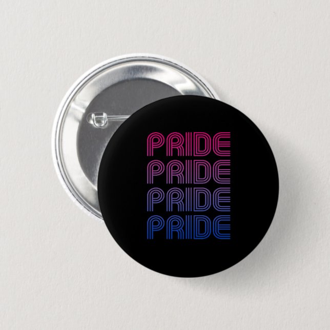 Bisexual Retro Pride 6 Cm Round Badge (Front & Back)