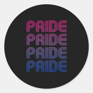 Bisexual Retro Pride Classic Round Sticker