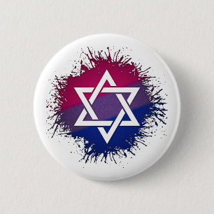 Bisexual Star of David 6 Cm Round Badge