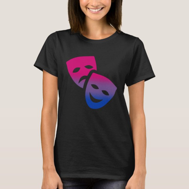 Bisexual Subtle Bi Pride LGBTQ Theatre Theater and T-Shirt (Front)