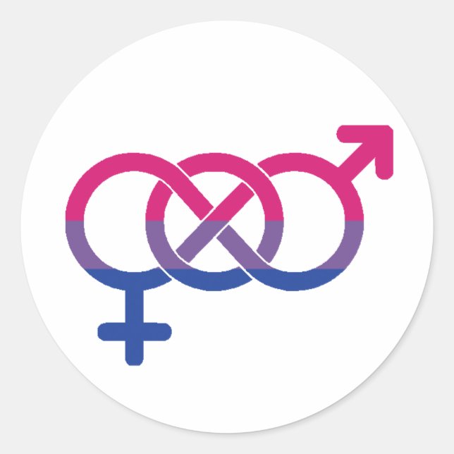 Bisexual Symbol and Flag Stickers (Front)