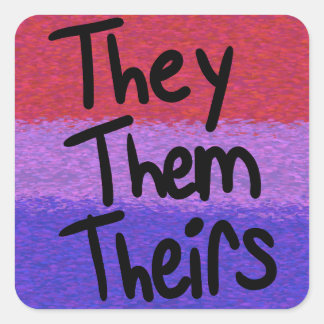Bisexual they/them pronouns sticker