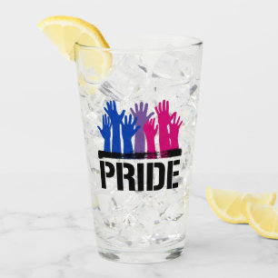 Bisexual Together Pride Glass