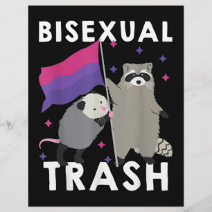 Bisexual Trash Gay Pride Rainbow LGBT Racoon Flyer
