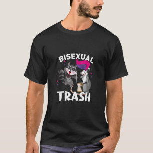 Bisexual Trash Gay Pride Rainbow LGBT Racoon Poss T-Shirt