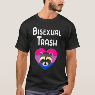 Bisexual Trash Panda Heart Gay Bi Pride Stuff Lgbt T-Shirt