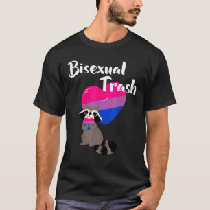 Bisexual Trash Panda Outfit Gay Bi Pride Stuff Lgb T-Shirt