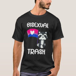 Bisexual Trash Panda Outfit Gay Bi Pride Stuff Lgb T-Shirt