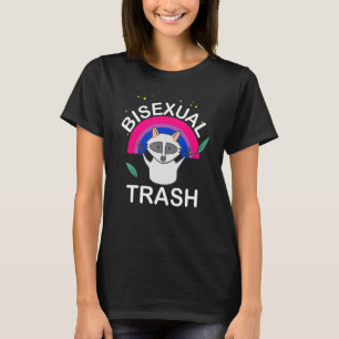 Bisexual Trash Panda Rainbow Gay Bi Pride Stuff Lg T-Shirt