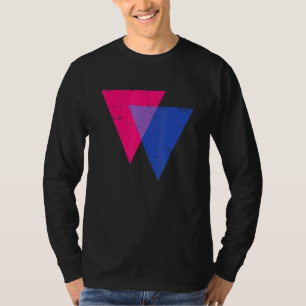 Bisexual Triangle Lgbtq Pride Parade Grungy Bi Pri T-Shirt