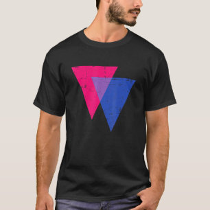 Bisexual Triangle Lgbtq Pride Parade Grungy Bi Pri T-Shirt