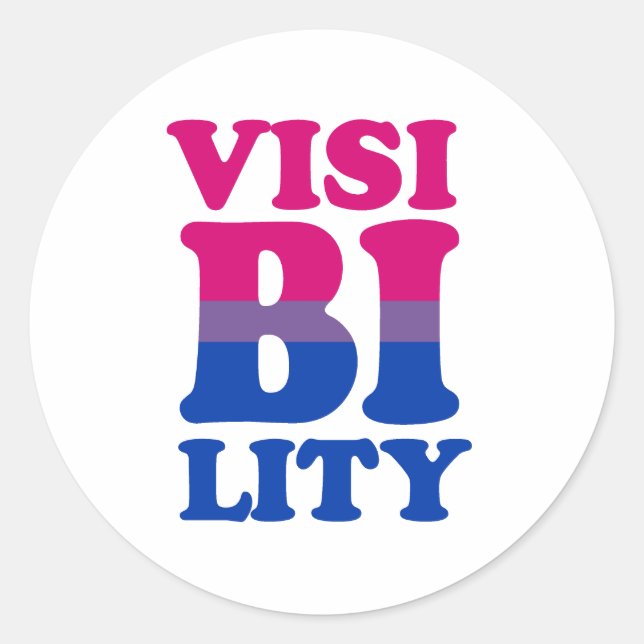 Bisexual Visibility Classic Round Sticker (Front)