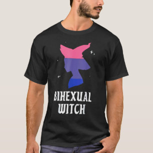 Bisexual Witch LGBTQ Bi Pride Halloween Rainbow Wi T-Shirt