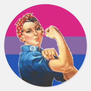Bisexual Woman Pride Classic Round Sticker