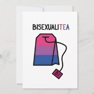 BisexualiTEA Bi Pride Flag Bisexual Tea Holiday Card