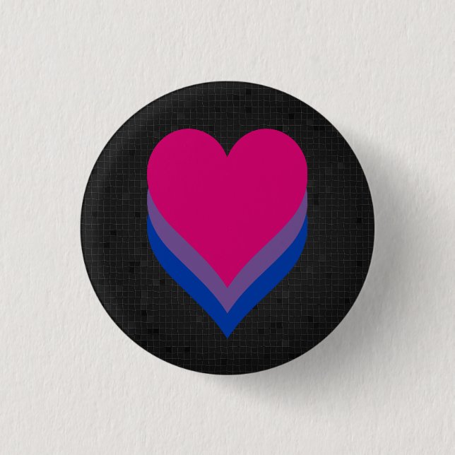 Bisexuality flag black button (Front)