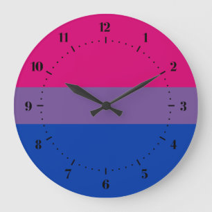 Bisexuality flag Clocks