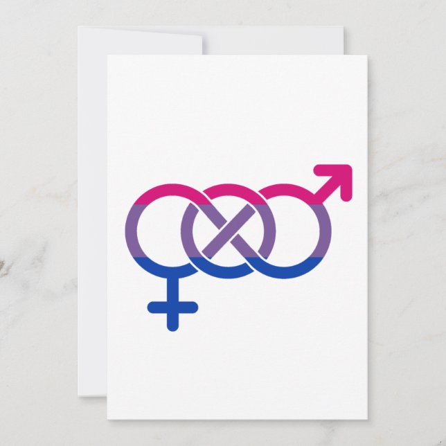 Bisexuality Gender Symbol Holiday Card (Front)
