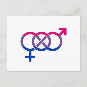 Bisexuality Gender Symbol Postcard