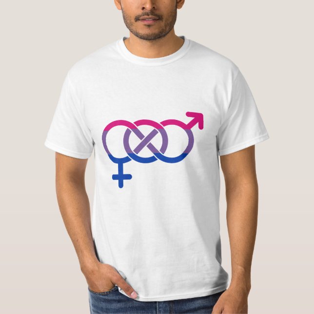 Bisexuality Gender Symbol T-Shirt (Front)