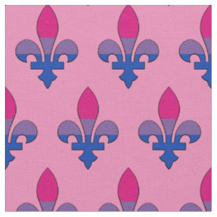 Bisexuality pride fleur-de-lis fabric