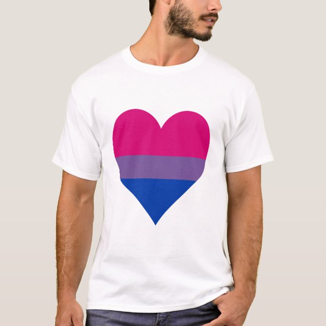 Bisexuality pride heart T-shirt (Front)