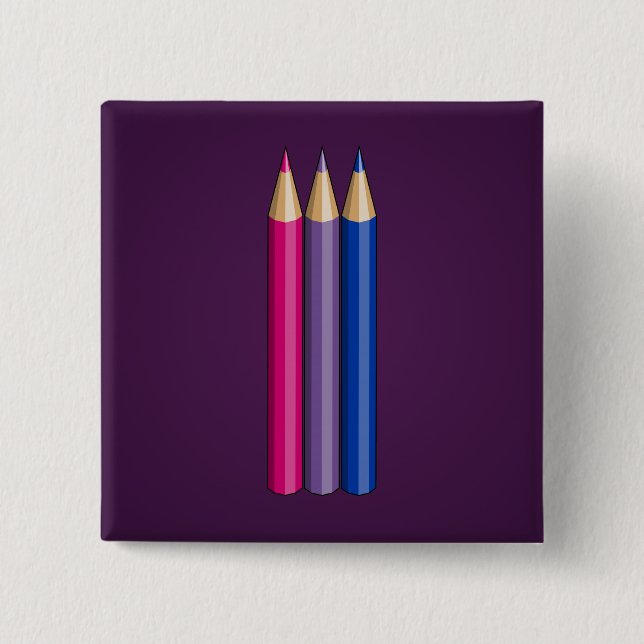 Bisexuality pride pencils Button (Front)