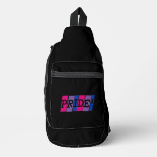 Bisexuality pride text sign sling bag