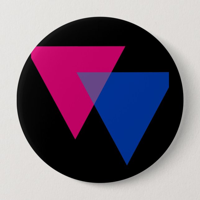 Bisexuality Symbol 10 Cm Round Badge (Front)