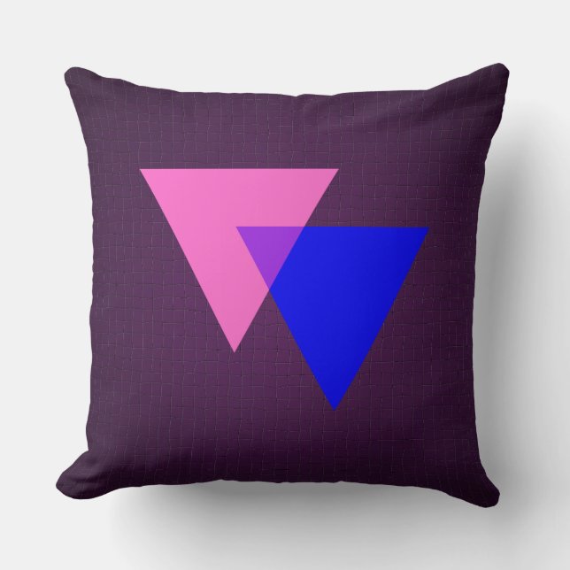 Bisexuality symbol pillow (Front)