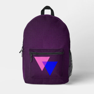 Bisexuality symbol printed backpack