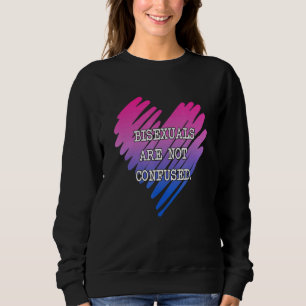 Bisexuals Are Not Confused Heart Bi Pride Sweatshirt