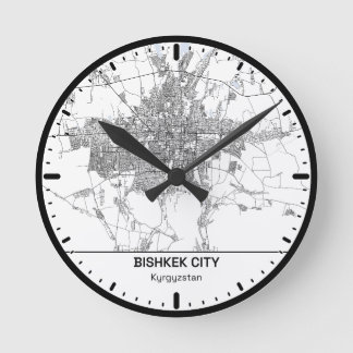 Bishkek Clock City Line Art