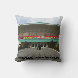 Bishkek, Kyrgyzstan Circus - Soviet Architecture Cushion