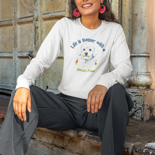 Bishon Frise Custom dog dad dog mom T-Shirt