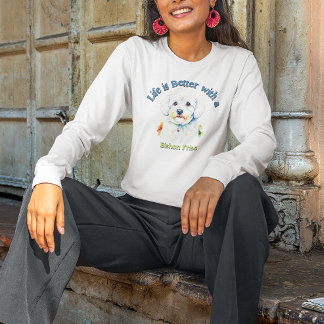 Bishon Frise Custom dog dad dog mom T-Shirt