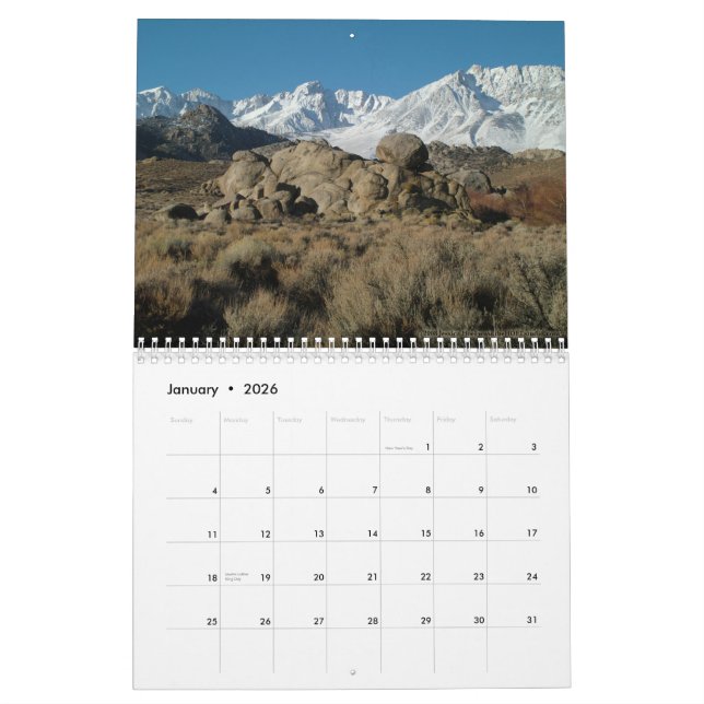 Bishop, CA 2010 Calendar (Jan 2026)