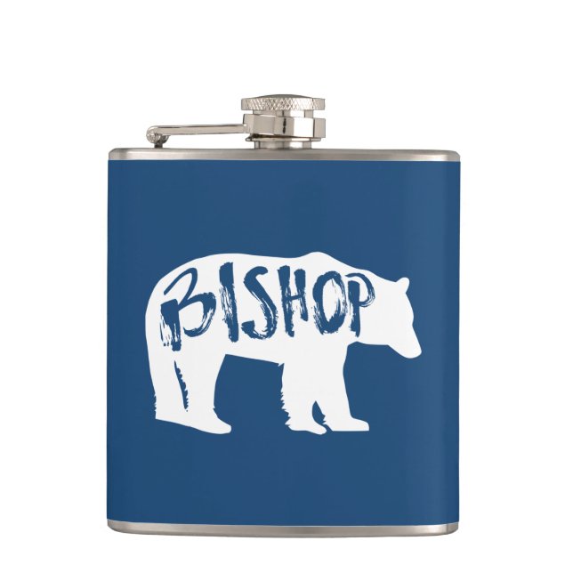Bishop California Bear Hip Flask (Front)