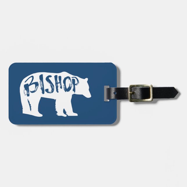 Bishop California Bear Luggage Tag (Front Horizontal)