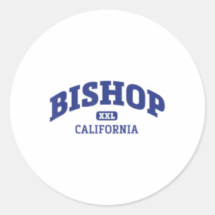 Bishop California College Style Rock Climbing Area Classic Round Sticker