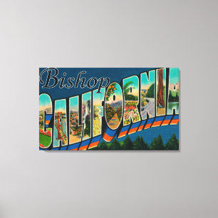 Bishop, California - Large Letter Scenes Canvas Print
