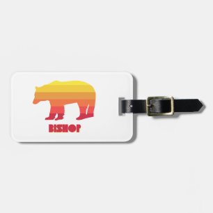 Bishop California Rainbow Bear Luggage Tag