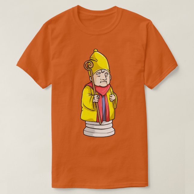 Bishop Chess piece at Chess T-Shirt (Design Front)