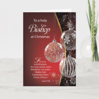 Bishop Christmas Bible Quote Ornaments